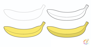 How to draw banana